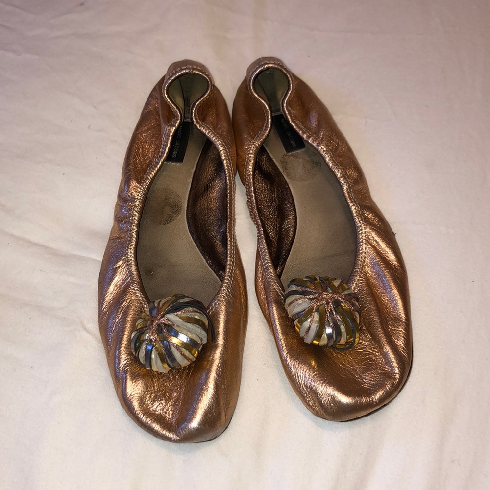 Marc Jacob’s metallic leather flats size 36.5